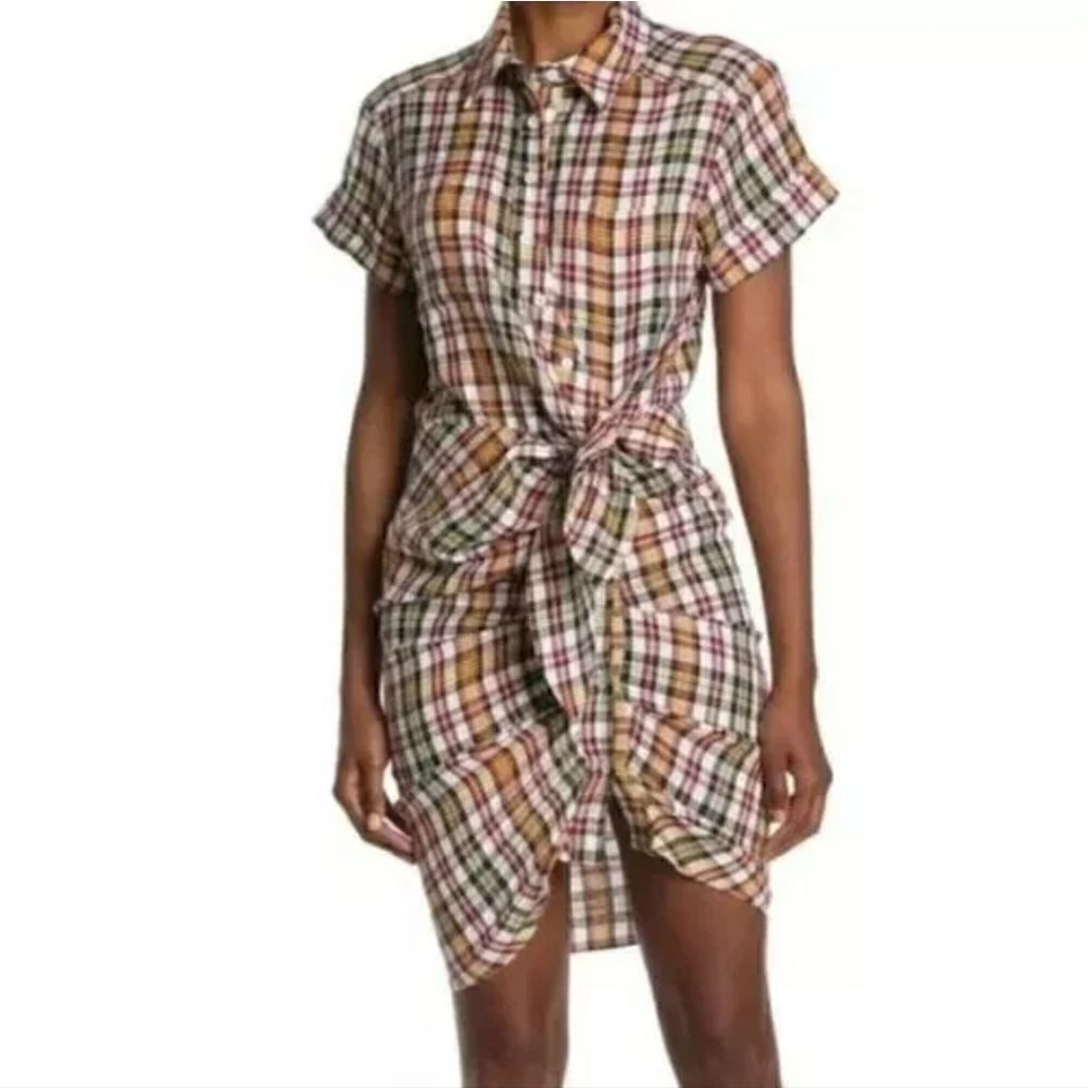 Veronica Beard Sierra Plaid Shirt Dress